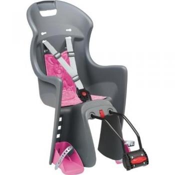 Polisport Fahrrad-Kindersitz  Portabebé, Infantil, Gris, Talla única