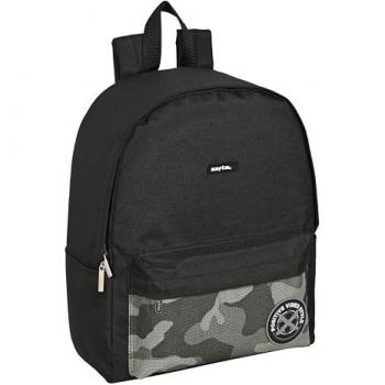 Mochila para Portátil Safta 14.1 Negra, 31x40x16 cm, Ideal para Jóvenes, Cómoda y Versátil