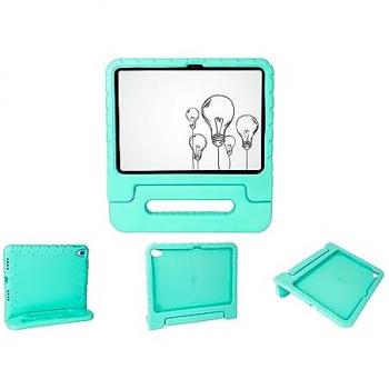 Funda Protectora para iPad 10,9 (10ª generación) con Soporte Plegable, Resistente a Golpes, Ideal para Niños y Uso Escolar, Color Aqua