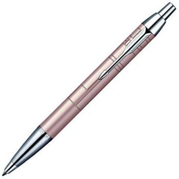 Parker IM Premium - Bolígrafo de bola de punta media cromado con caja, color rosa metálico