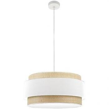 Lámpara Colgante Kandy 3 Luces E27 Natural/Blanco Diseño Moderno 60x60 cm