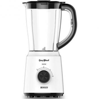 Batidora de Vaso Plástico Sogo Easy Blend - 1,5L - 500W - Blanco