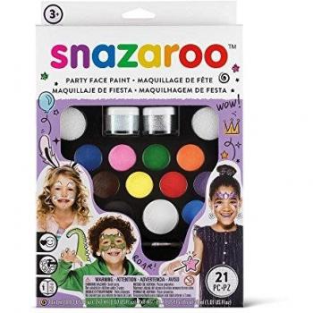 Snazaroo Cara. Expertos Party Set, schminkp alette con 2 Pinceles