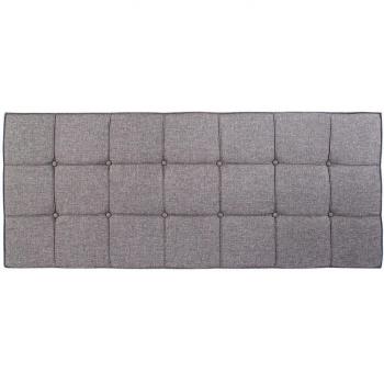 Cabecero de Cama Gris Poliéster Madera de Caucho (160 x 7 x 65 cm)