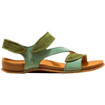 Sandalias de mujer El Naturalista Panglao 5810S en piel de color verde