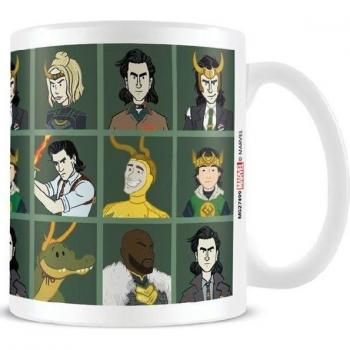 Taza de Cuadrícula de Personajes de Loki