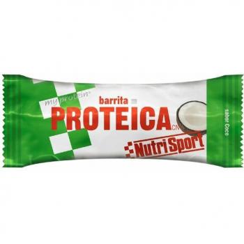 Nutrisport High Protein Bar Sabor Coco - Caja con 24 Barritas Energéticas Ricas en Proteínas, Vitaminas y Minerales