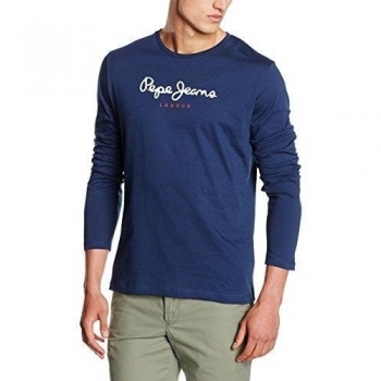 Pepe Jeans EGGO LONG Camiseta Hombre, Azul