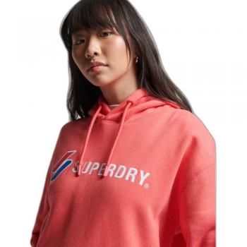 Sudadera con Capucha Oversize Superdry Code SL Aplique Coral XS-S