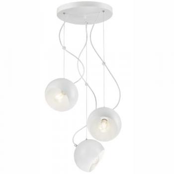 Lámpara de Suspensión Inez, Metal Blanco, 86x44x44 cm
