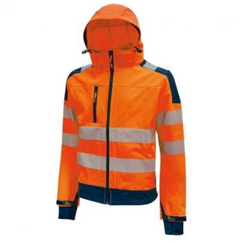 Chaqueta Softshell Alta Visibilidad Miky Talla L Naranja Fluo U-Power