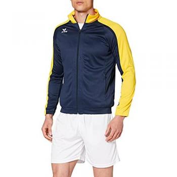 Erima Chaqueta de Entrenamiento Liga 2.0, Hombre, Azul (New Navy/Dark Navy) / Amarillo, Talla S