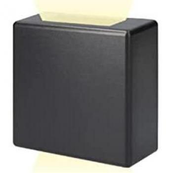 Aplique LED 3W 85lm 4000K Luz Día IP65 Exterior Cuadrado 2 Proyecciones EDM 12x12x5cm