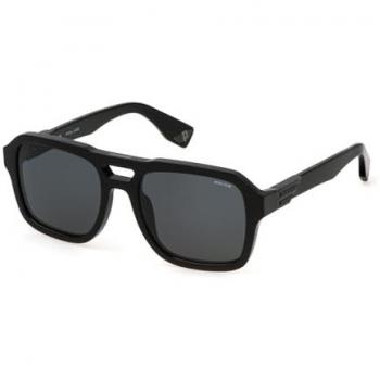 Police SPLN65 Shiny Black Smoke Unisex Sunglasses - CAT3, 55MM