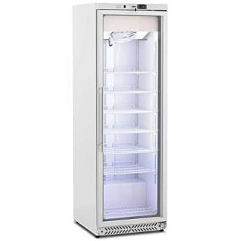 Congelador 380 L Royal Catering con puerta de vidrio blanca y refrigerante R290