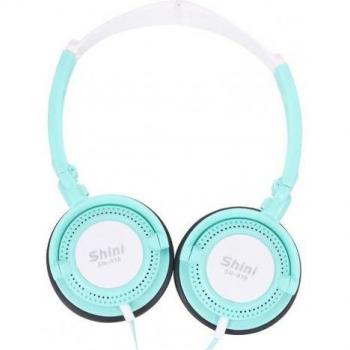 Auriculares con cable Shini A18 Megas Bass, plegables y portátiles, con control de línea y material ABS para música