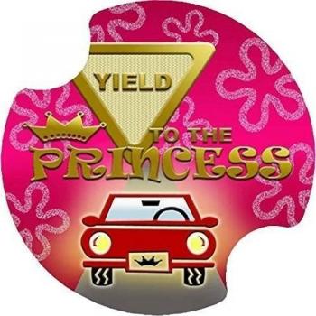 Thirstystone Yield to the Princess Car Cup Holder Coaster, 2-Pack by Thirstystone