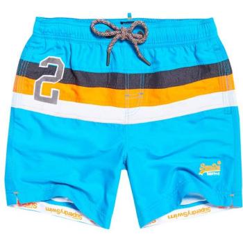 Superdry Water Polo Stripe Swim Short, Pantalones Cortos para Hombre, Turquesa