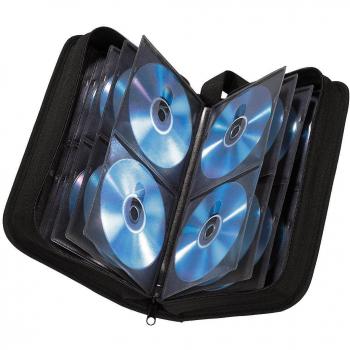 Hama Estuche Porta CD/DVD/Blu-rays, Nailon, Capacidad para 104 CD/DVD, Color Negro