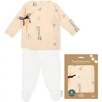 Sets de regalos para recién nacidos marca Bimbi Dreams. Modelo JUBON Y POLAINA SJP GIRAFFE 510 02