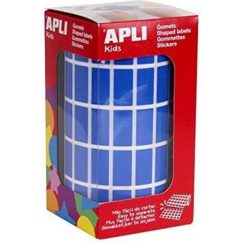 APLI Kids 4884-Rollo gomets rectangulares 20 x 10 mm azules