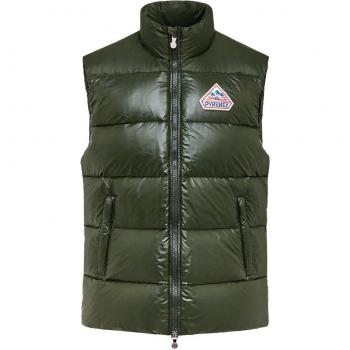 Pyrenex John 3 Shiny Sleeveless Down Vest for Men in Green, Size XL