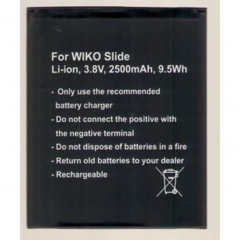 Batería Wiko Slide, N300 Li-Ion 3.8 V, 2500 mAh, 9.5 Wh