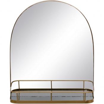 Espejo de pared dorado de metal 40 x 12 x 46,5 cm