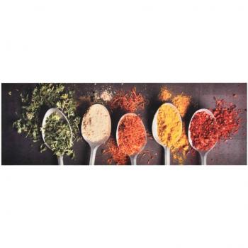 Alfombra de cocina lavable Spoons 60x300 cm Multicolor