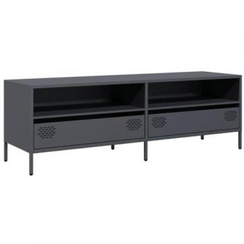 Mueble de TV acero laminado en frío antracita 135x39x43,5 cm