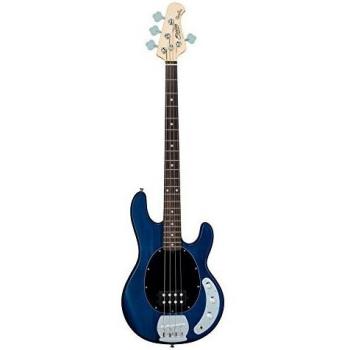 Sterling StingRay RAY4 Electric Bass Guitar - Transparent Blue Satin Finish