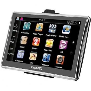 EasySMX Navegador GPS para Coche [ 7 Pulgadas GPS para Coche 8G RAM 128MB ] GPS Navegador Con la Pre-loaded Carte-WinCE6.0-1500mah-Multi-Idiomas TFT LCD MTK MS2531 Europe 22 cargados--Solo Se puede Cargar en Cargador de Coche