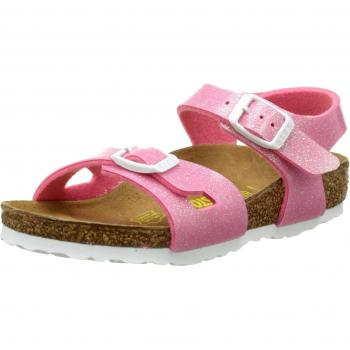 Birkenstock - Rio, Sandalia con Pulsera Niñas, Rosa
