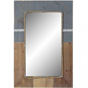 Espejo de pared DKD Home Decor Azul Blanco Abeto