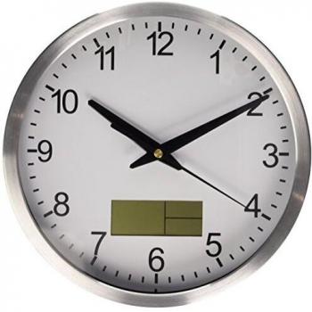 Reloj de Pared Analógico Redondo Blinky con Medidor de Humedad y Temperatura - Diámetro 25 cm