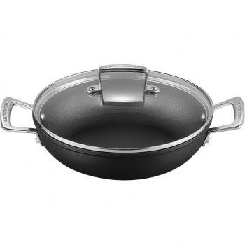 Cacerola baja de aluminio antiadherente con tapa Le Creuset