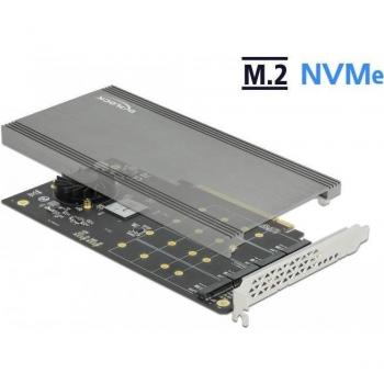 Tarjeta DeLOCK PCI Express x16 a 4x M.2 NVMe Interno - Adaptador de Expansión - 32 GBps - PCIe 3.0 x16