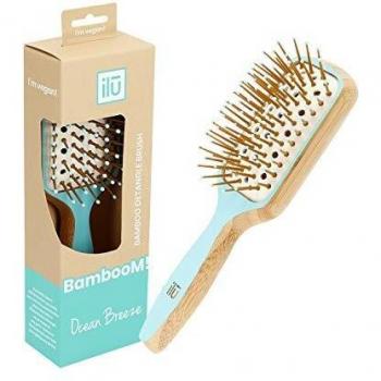 Ilū Bamboom Square Detangling Brush - Mini Paddle Blue