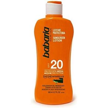 Babaria Leche Protector Solar Aloe Spf20, Blanco, 200 Mililitros