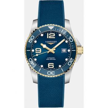 Longines Hydro Conquest 41mm Automatic Men's Watch with Blue Rubber Strap
