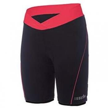 zerorh+ Pista Wcm18 - Pantalón Corto para Mujer, Mujer, Ecd0657 995Xl, Black/Red Fluo, X-Large