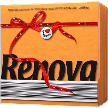 Simple Orange Paper Napkins 30x32cm Pack of 70