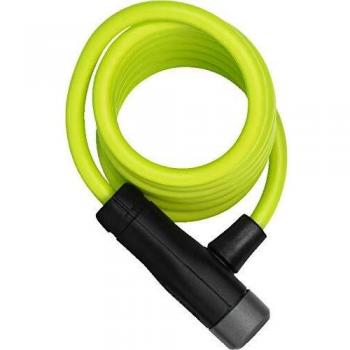 Candado de cable en espiral ABUS Star 4508K/150 verde - Grosor 8 mm, Nivel de seguridad 2, Longitud 150 cm