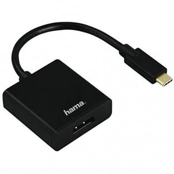 Hama USB-C/DisplayPort USB-C DisplayPort Negro Adaptador de Cable - Adaptador para Cable
