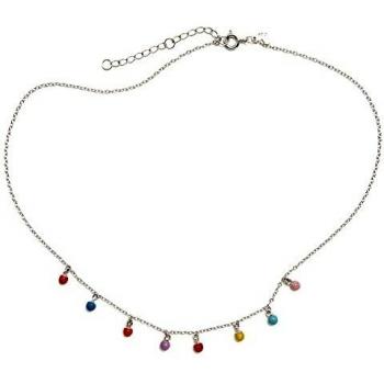 Gargantilla Agatha Ruiz de la Prada colección DIP plata Ley 925m 37 cm. colgantes bolas esmaltadas