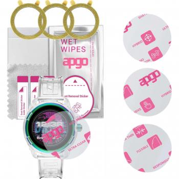 Cristal Protector Híbrido Ultra Claro 3x Apgo Compatible con Smartwatch Diesel ON Fadelite, Vidrio Nano Flexible, Excelente Reemplazo para Cristal Templado
