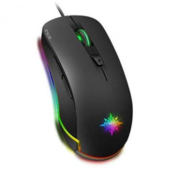 Inca IMG-327 Ratón Gaming Ambidextro USB Óptico 4800 DPI con RGB