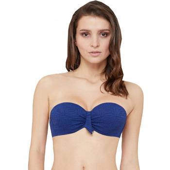 Lou 25263-021 Women's Kuta Marine Blue Solid Colour Swimwear Beachwear Bikini Top 105B