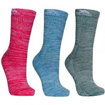 Trespass Womens Mid Length Walking Socks, Rose Melange, Talla 3-6