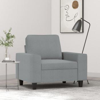 Sillón de Tela Gris Claro 60 cm